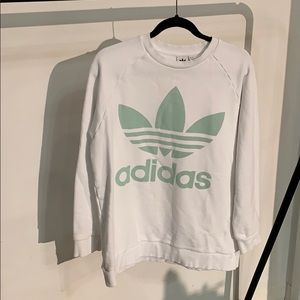 Adidas White Boyfriend Sweatshirt